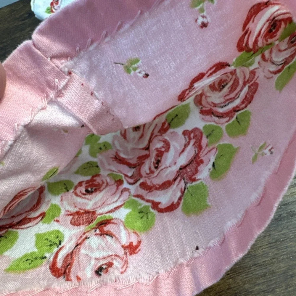VTG 1960s Cut & Sew Roses Barbie Gown Dress Mommy‎ Made W Necklace & Bracelet